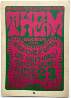 Postal Bill Graham Fillmore 1966 BG-12 Wes Wilson: ELLOS Foto 1 de 4