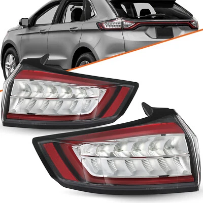 For Ford Edge 2015 2016 2017 2018 Rear Outer FULL LED Outer Tail Light Lamps Set - Image 1 of 4