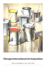 Paint Cans by Wayne Thiebaud Art Print 1990 Chicago Exposition Poster 39x27