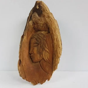 WOODEN WALL DECOR, BEAUTIFUL, HAND MADE BUST, 9.0" x 4.5", 2013 - Picture 1 of 8