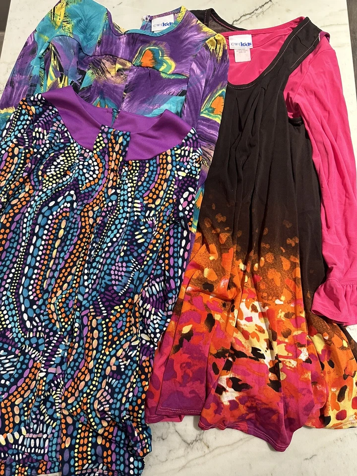 Lote Si 4: CWD Niños Niñas Regreso a la Escuela Vestidos y Túnicas. Tallas mixtas 6x, 7-8 Foto 1 de 4