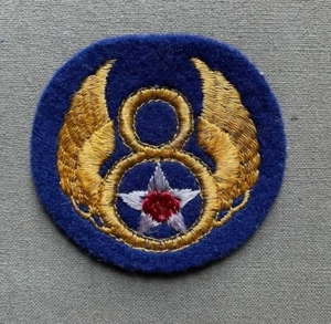 WW2 British Theatre Made Wool AAF 8th Air Force Shoulder Patch SSI WWII - Picture 1 of 3