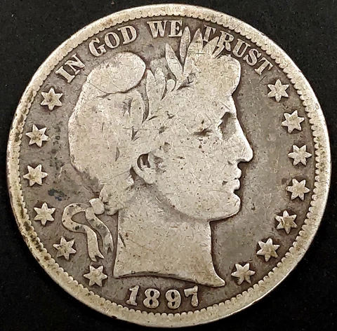 1897 O Barber Half Dollar! Hard to find! Cover