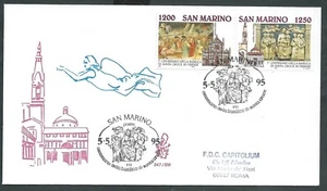 1995 SAN MARINO FDC VENETIA 347 BASILICA S. KREUZ ANKUNFTSSTEMPEL - BG - Bild 1 von 1