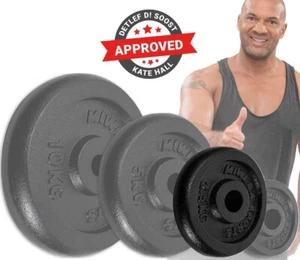 4x 2,5 Kg Hantelscheiben Gewichte Gewichtsscheiben Gusseisen Scheiben Training - Bild 1 von 5