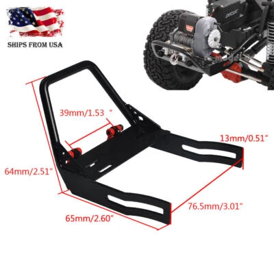 Metal Front Bumper Winch Mount & Shackles For 1/10 Axial SCX10 90046 RC Crawler - Image 1 of 4