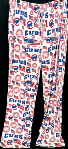 NEW Chicago Cubs MLB Concepts Sport USA Flag Drawstring Pants Sleepwear Mens L Cover