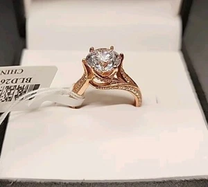 Bella Luce 5.53cwt Dillenium Cut CZ in 18K Rose Gold over 925 Ring Size 7 NIB - Picture 1 of 12