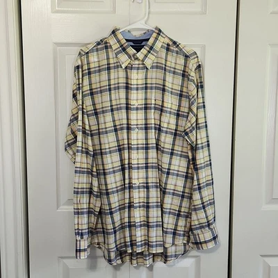 Tommy Hilfiger Multi-colored Plaid Long Sleeve Men's Button Down Shirt Size LG  - Image 1 of 4
