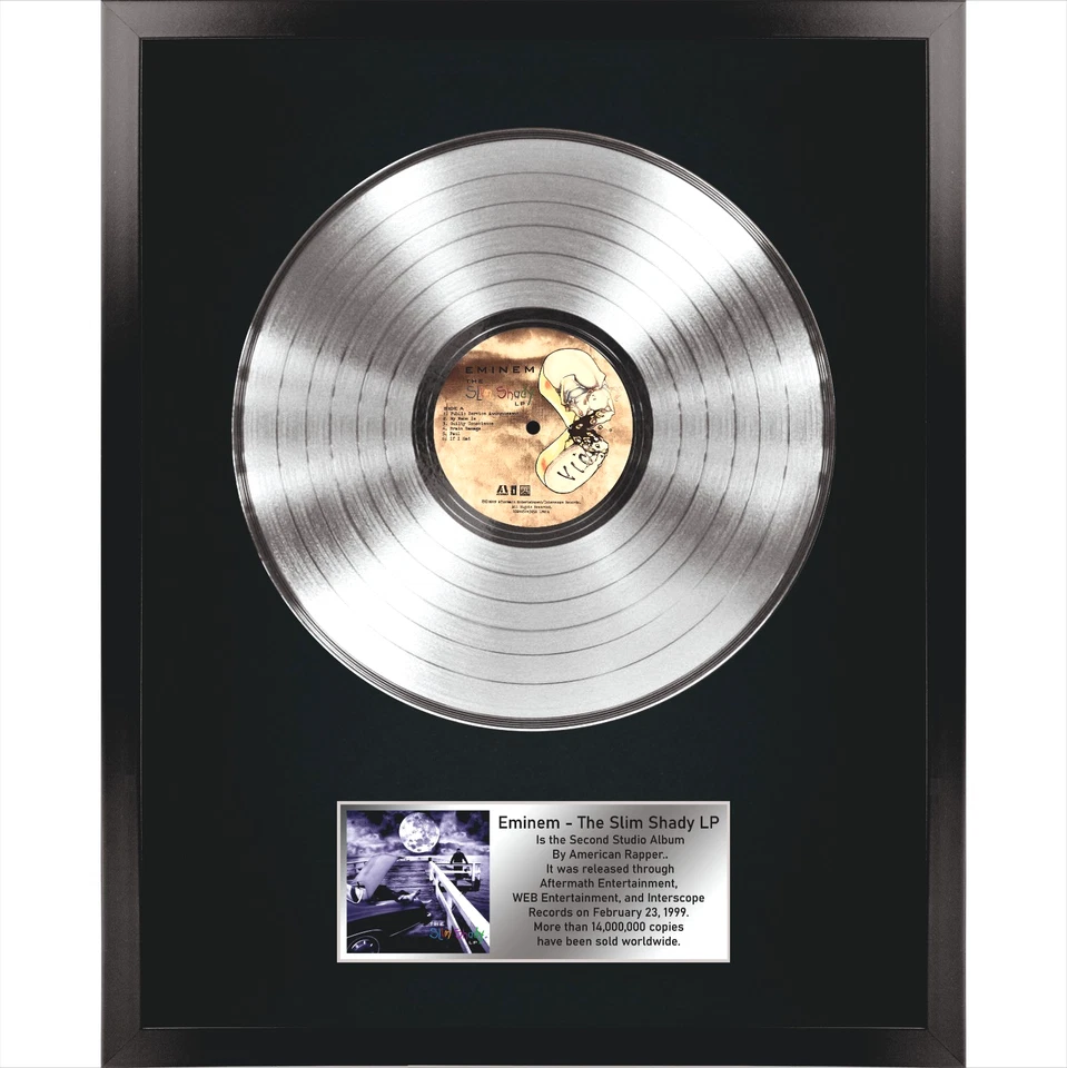 Eminem - The Slim Shady LP / LP Platinum 12 inches / Souvenir in black fram - Image 1 of 4