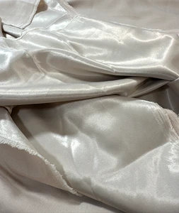 Beige/Taupe Poly/Satin Blend 5 Yards 60" Wide Ready for any Item - Picture 1 of 8
