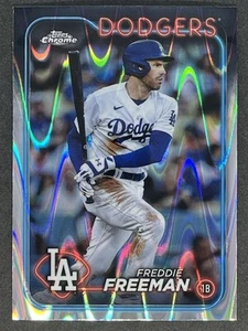 2024 Topps Chrome Freddie Freeman Raywave Refractor #4 LA Dodgers WS MVP - Picture 1 of 2