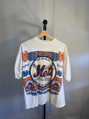 Camiseta cuadrada grande vintage años 90 de los New York Mets Foto 1 de 3