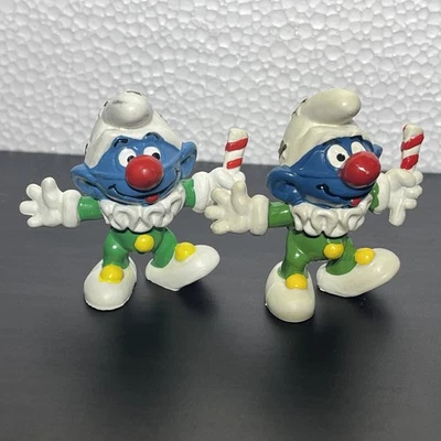 Pitufos Broma Bufón Payaso Pitufo Figura de Juguete Vintage PVC Schleich Variante Set 1977 Foto 1 de 4