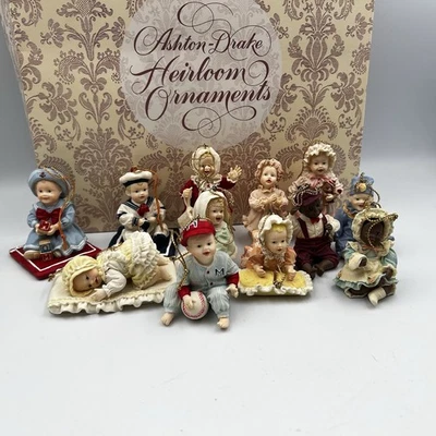 Ashton Drake Heirloom Muñeca Adornos 1993 Colección Conjunto de 12 Yolanda Bello Foto 1 de 4