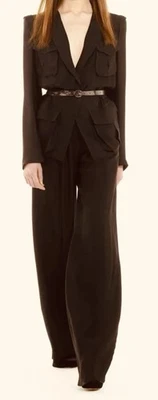 Nuevo $1295 Donna Karan 10 L Colección Etiqueta Negra Viscosa Elástico Spandex Pantalones Foto 1 de 4
