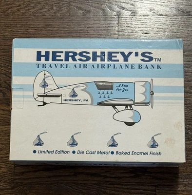 Vintage Hershey's Travel Air Plane Diecast Metal Bank Limited Ed. 1992 Spec Cast - Image 1 of 3