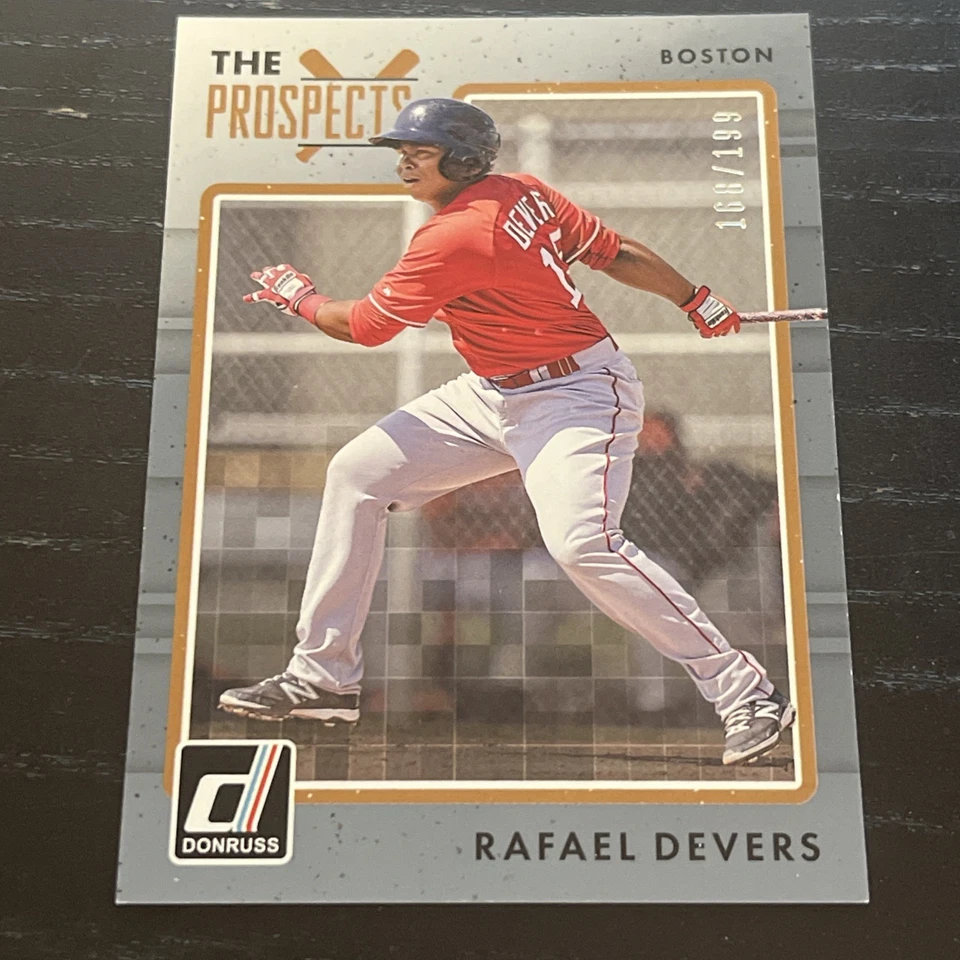 2017 Panini Donruss - The Prospects Rafael Devers #TP-7 Gray Border /199 (RC) - Image 1 of 1