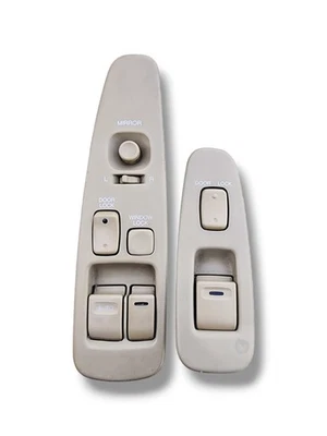 92-96 LEXUS SC300 SC400 DRIVER AND PASSENGER SIDE WINDOW SWITCH SET BEIGE - Image 1 of 2
