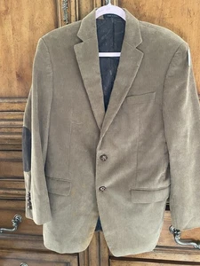 Lauren Ralph Lauren Men’s Blazer 37 R light brown corduroy elbow patch - Picture 1 of 10