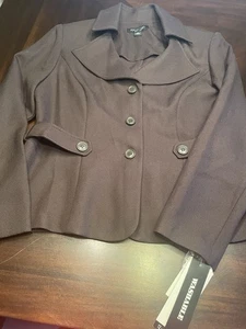Perceptions New York Brown Blazer Jacket Size 12 NWT - Picture 1 of 5