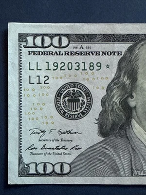 2009 A $100 STAR ✯ NOTE SAN FRANCISCO - FRB Note $100 DOLLAR BILL LL 19203189 ✯ - Image 1 of 4