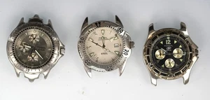 Fossil Blue Watch Men Silver Stainless Steel Battery Quartz NON-WORKING - Picture 1 of 5