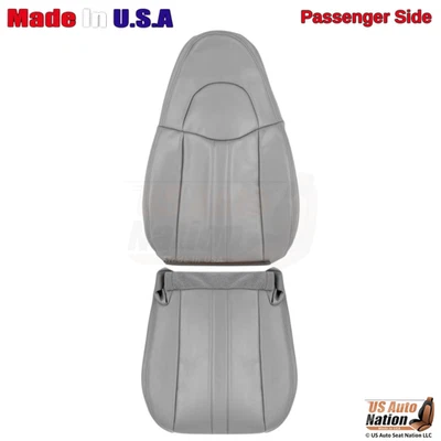 1996-2002 Fits GMC Savana Leatherette Front Passenger Side Covers Pewter Gray - Image 1 of 4