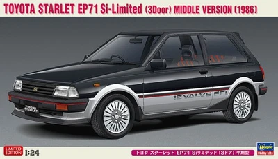 1/24 Toyota Starlet EP71 Si Limited 3-door mid-term Hasegawa Plastic Model - Image 1 of 4