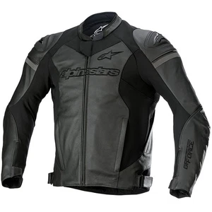 Alpinestars GP Force Leather Motorcycle Motorbike Jacket Street Black / Black - Picture 1 of 2