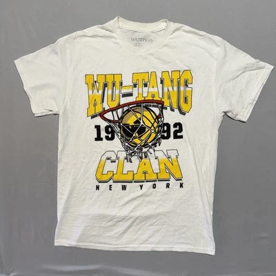 Camiseta Wu Tang Clan 1992 Nueva York Para Hombres M Blanca Baloncesto Gráfico Hip Hop Rap Foto 1 de 4