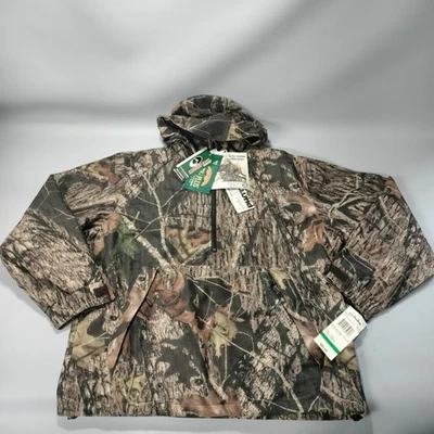 NWT Cabelas Dry Plus Mossy Oak Camo 1/4 Zip Hooded Hunting Jacket Mens Size L - Image 1 of 4