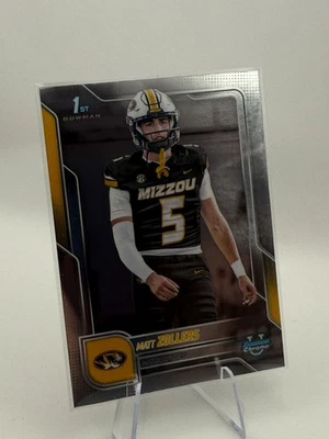 Lote de 2 tarjetas Bowman Chrome U Matt Zollers 2025, Kevin Coleman Jr. - Missouri Foto 1 de 3