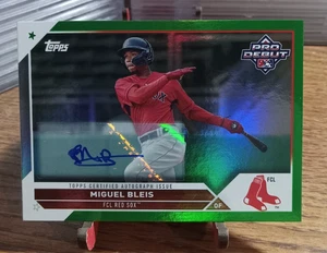 2023 Topps Pro Debut Miguel Bleis Green Foil Auto /99 Boston Red Sox #PD-95 - Picture 1 of 2