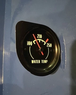 Corvette 1968-71 medidor de temperatura del agua - caracteres verdes GM pieza de restauración Foto 1 de 4