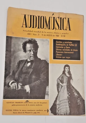AUDIO MUSICA No.21 AUGUST 1960 GUSTV MAHLER / LUCHA VILLA / NAT "KING" COLE - Image 1 of 4
