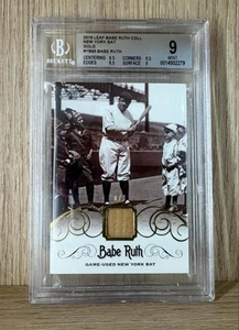 Babe Ruth 1/1 Game Used Bat Card Graded By Bgs - Picture 1 of 2
