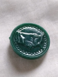 Vintage Outline Of The United States Of America Green Plastic Button. - Picture 1 of 12