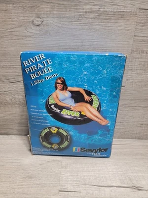 Tubo Pirata Río 48" Grande Vintage Sevylor NUEVO/NUEVO (Construcción PVC Fuerte) Foto 1 de 4