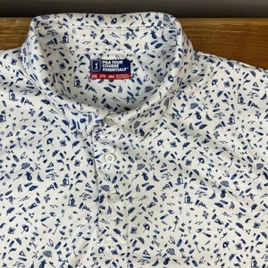 PGA Tour Mens Golf Polo Shirt 2XL Course Essentials Beach Allover Resortwear - Picture 1 of 11