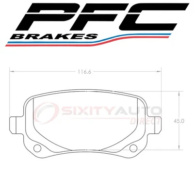 PFC Brakes Rear Disc Brake Pad Set for 2008-2012 Chrysler Town & Country - kb Foto 1 de 4