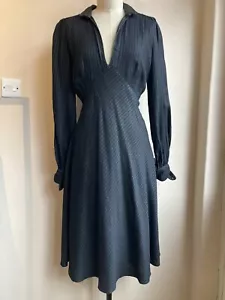 Libelula Dress BNWOT Black Silver Sz 42 UK14 - Picture 1 of 10