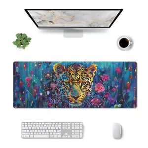 Leopard Large Mouse Pad Computer Desk Mat for Keyboard Gaming Desk Pads Water... - Picture 1 of 6
