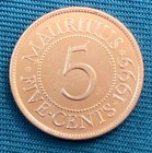 UNCIRCULATED 1999 MAURITIUS 5 CENTS UNCIRCULATED 1999 MAURITIUS 5 CENTS