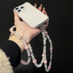 Universal Crossbody Phone Lanyard Crystal Bead Anti-lost Neck Rope Phone Str _si - Zdjęcie 1 z 12