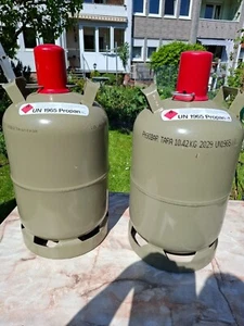 2 Gasflaschen 11kg, grau, Eigentum, leer Tauschflasche # 31134 Hildesheim - Bild 1 von 4