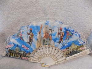Pope John Paul II St. Peters Vatican Rare Folding Fan New No Tag Or Box - Picture 1 of 1
