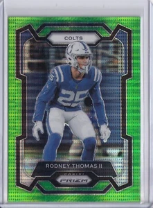 2023 Panini Prizm Football Rodney Thomas II Neon Green Pulsar Prizm Card #130 - Picture 1 of 2