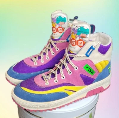Vintage Canvas, Suede Neon Multi-colored Dag High top Sneakers Size EU 42 US 9 - Image 1 of 4