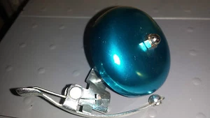 F&R Time Clock Bicycle Bell-metal top with metal strap-blue - Picture 1 of 1